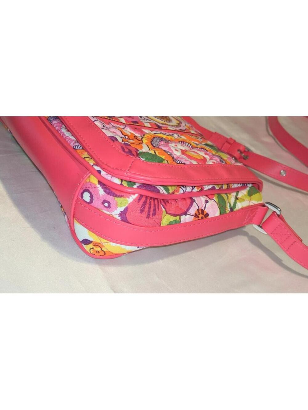 Vera Bradley Clementine Crosstown Crossbody Bag Pink Floral Shoulder Bag NWT - Picture 6 of 14